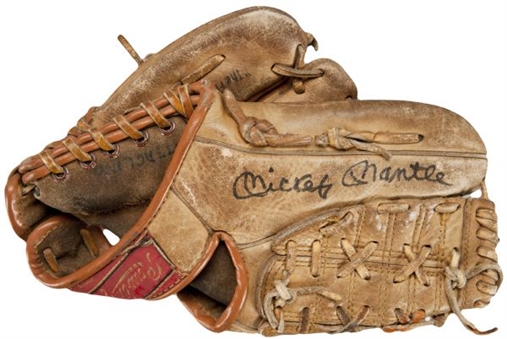 Vintage Mickey Mantle Autographed Fielders Glove
